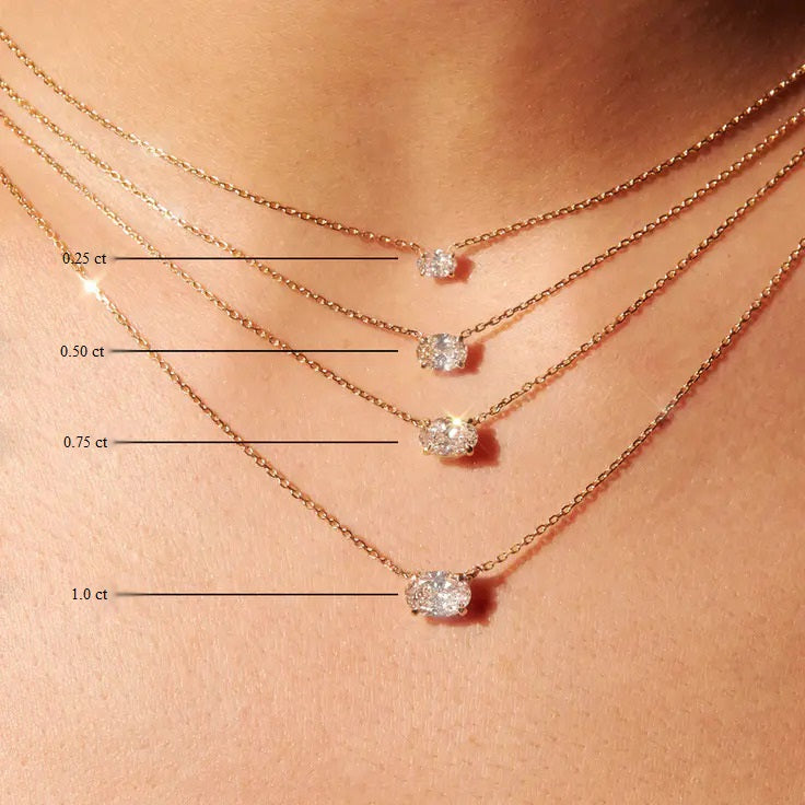 Brand high quality new 1.0 Carat Moissanite Necklace