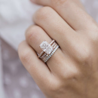 Romantic moissanite rings