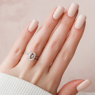 Unique moissanite engagement rings