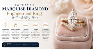 How to Pair a Marquise Diamond Engagement Ring With a Wedding Band