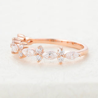 round-marquise-shaped-moissanite-cluster-wedding-band