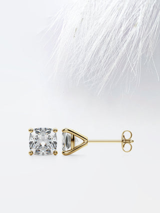 Cushion Diamond Stud Moissanite Earrings For Women