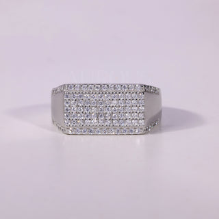 Round Cut Cluster Moissanite Men's Wedding Ring – Aurous