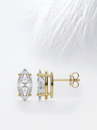 Marquise Diamond Solitaire Moissanite Earrings For Women