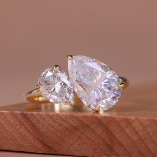 2.50CTW Pear Cut Alternative Toi Et Moi Engagement Ring