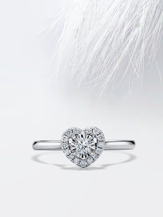 Round Diamond Halo  Moissanite Engagement Ring For Women