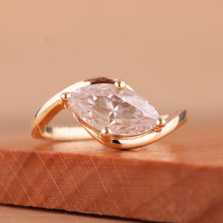 1.50CT East-West Marquise Cut Unique Solitaire Engagement Ring