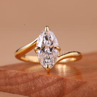 1.50CT Marquise Cut Solitaire Unique Moissanite Engagement Ring