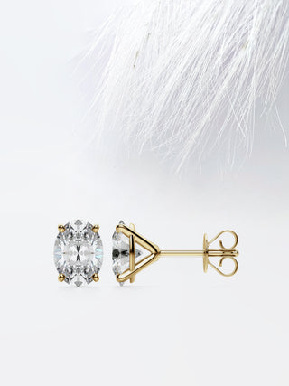 Oval Diamond Martini Set Moissanite Earrings For Women