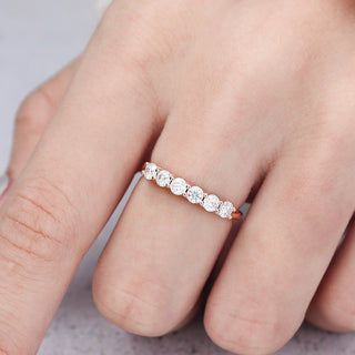 round-shaped-moissanite-half-eternity-wedding-band