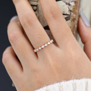 pear-shaped-moissanite-half-eternity-wedding-band