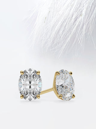 Oval Diamond Martini Set Moissanite Earrings For Women