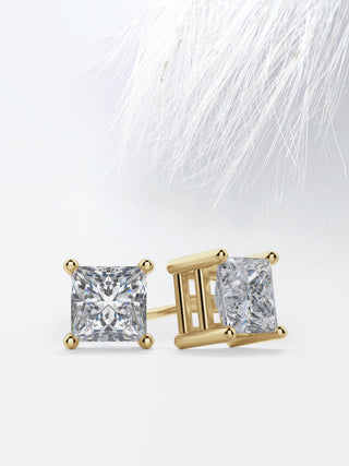 Princess Diamond Stud Moissanite Earrings For Women