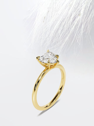 Heart Cut Moissanite Solitaire Diamond Engagement Ring For Women