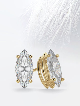 Marquise Diamond Solitaire Moissanite Earrings For Women
