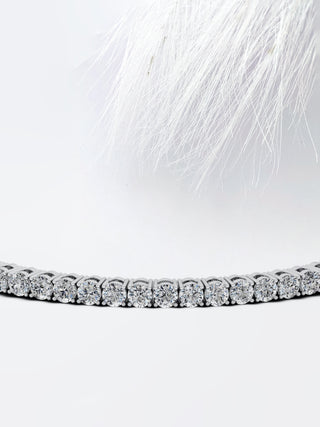 Round Moissanite Diamond Tennis Bracelet For Women