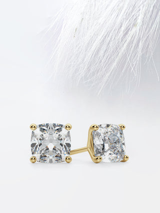 Cushion Diamond Stud Moissanite Earrings For Women
