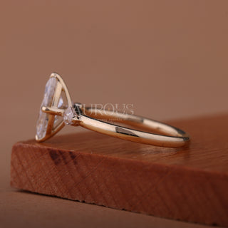 1.50CT Marquise Cut Unique Three Stone Moissanite Engagement Ring