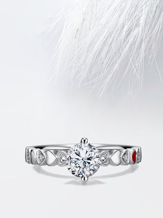 Round Diamond Unique Moissanite Engagement Ring For Women