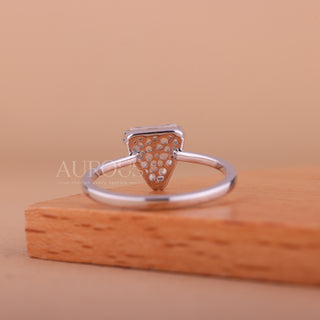 1.0CT Triangle Cut Diamond Double Claw Solitaire Engagement Ring