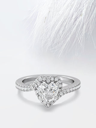Heart Diamond Unique Moissanite Engagement Ring For Women