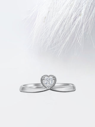 Heart Shaped Unique Diamond Engagement Ring For Women
