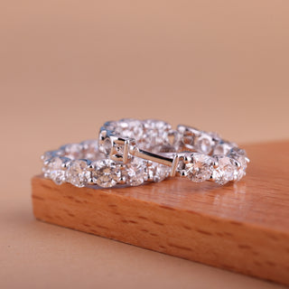 4.0CTW Round Cut Diamond Inside-Out Hoops Earrings