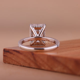 1.50CT Radiant Cut Hidden Halo Moissanite Engagement Ring