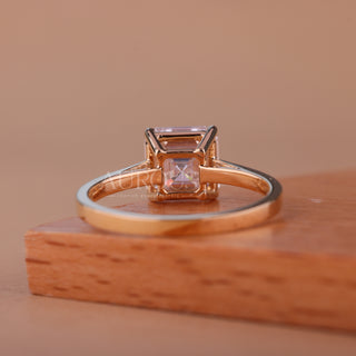 1.50CT Asscher Cut Solitaire Moissanite Engagement Ring