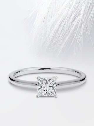 Princess Diamond Solitaire Moissanite Engagement Ring For Women