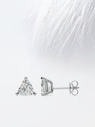 Trillion Diamond Stud Moissanite Earrings For Women