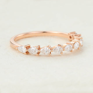 pear-shaped-moissanite-half-eternity-wedding-band