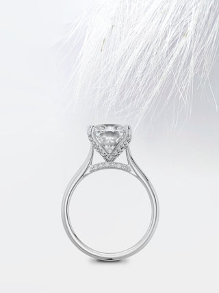 Princess Diamond Solitaire Moissanite Engagement Ring For Women