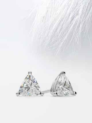 Trillion Diamond Stud Moissanite Earrings For Women