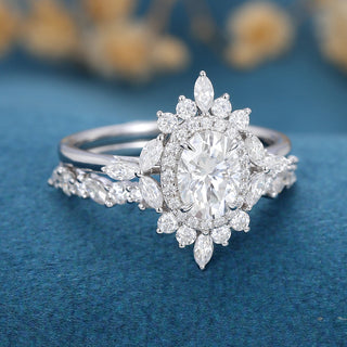 oval-shaped-moissanite-cluster-bridal-set