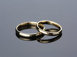 3.0MM Classic Dome Wedding Band For Women in Solid Gold