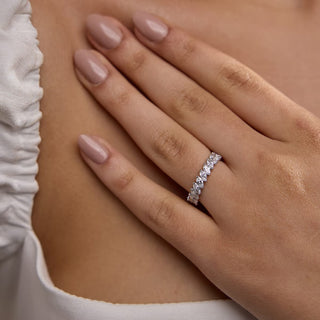 Taylor Swift Inspired Marquise Cut Full Eternity Moissanite Wedding Band