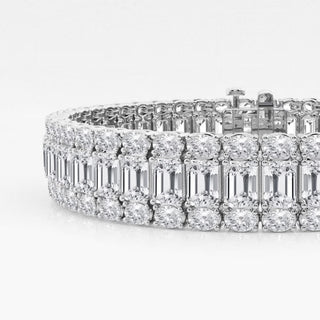 Elizabeth Banks Inspired Emerald & Oval Cut Unique Tennis Bracelet