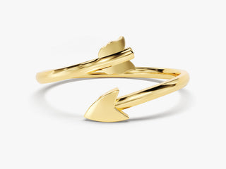 14k Solid Arrow Wedding Band For Women, Anniversary Gift For Her