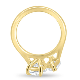 2.0CTW Pear & Marquise Cut Toi Et Moi Engagement Ring