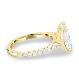 2.0CTW Marquise & Pear Cut Pave Set Toi Et Moi Ring