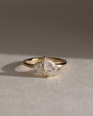 1.25CTW Pear Cut Toi Et Moi Engagement Ring For Her
