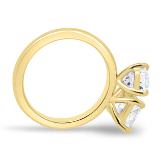 2.0CTW Radiant & Pear Diamond Toi Et Moi Engagement Ring For Her