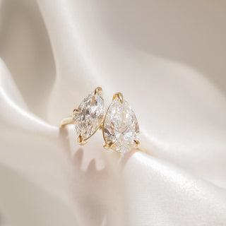 2.50TCW Pear & Marquise Cut Toi Et Moi Engagement Ring