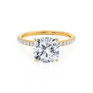 1.30 CT Cushion Shaped Moissanite Solitaire Style Engagement Ring