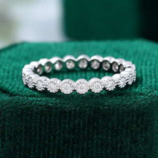 round-moissanite-milgrain-wedding-band