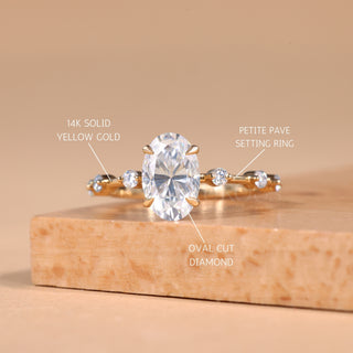 pavé setting engagement ring, pavé diamond ring