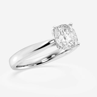 Cushion Cut Diamond Solitaire Moissanite Engagement Ring For Her