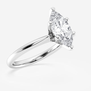 Marquise Cut Moissanite Classic Solitaire Diamond Engagement Ring