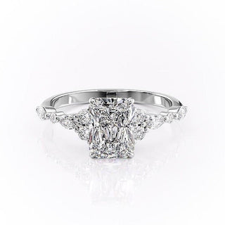 radiant-cut-cluster-moissanite-engagement-ring